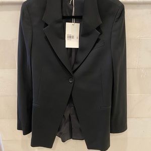 FRAME Black Cutaway Blazer